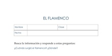 Cuestionario sobre el Flamenco
