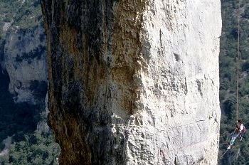 Escalada en Cuca de Bellosta, Huesca