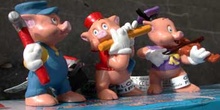 Muñecos de los tres cerditos