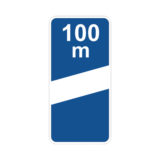 Panel de aproximación a salida (100m)