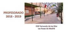 Profesorado del CEIP Fernando de los Ríos. Las Rozas de Madrid. Curso 2018-2019