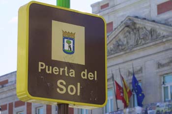 Señal en la Puerta del Sol, Madrid