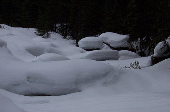 Nieve, Lago Louise, Parque Nacional Banff