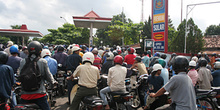 Colas subida gasolina, Jogyakarta, Indonesia