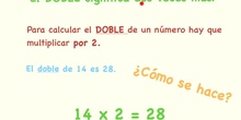 PRIMARIA 2º - DOBLE, TRIPLE Y MITAD - MATEMÁTICAS - FORMACIÓN