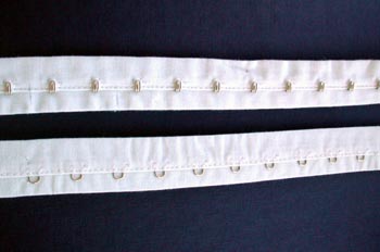 Cinta de corchetes macho y hembra