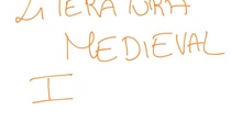 LITERATURA MEDIEVAL I