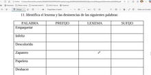 Lengua II Tema 2 Clase 27 20251105 - Ficha de repaso de morfemas (II)