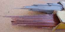 Varillas para soldadura electrica con gas.
