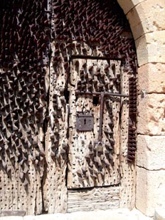 Cerrojo de puerta del castillo de Pedraza, Segovia, Castilla y L
