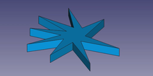 FreeCAD Práctica 2 Ejercicio 1 : Extruir una estrella