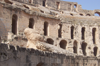 Cávea, Anfiteatro de El Djem, Túnez