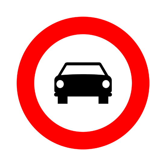 Entrada prohibida a vehículos de motor, excepto motociclos de do