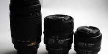Objetivos 70-300, 60mm macro y 35mm