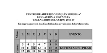 Calendario de examenes de Distancia