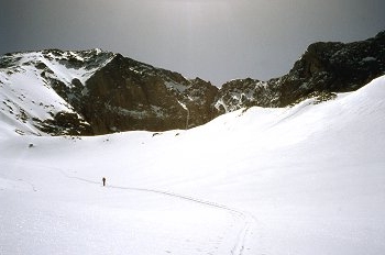 Huellas de esquí, pico Posets