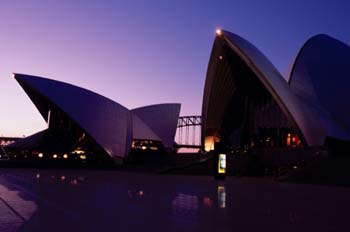 Anochecer sobre la ópera de Sydney