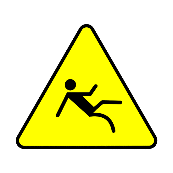 Precaución con las caídas