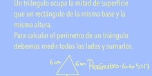 Perímetro y área del triángulo