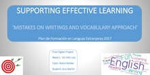 Mistakes on writings and vocabulary approach for Secondary