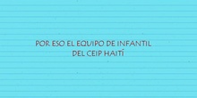 Equipo de Infantil anima a su alumnado CEIP HAITI