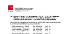 Pruebas de certificación septiembre de 2020