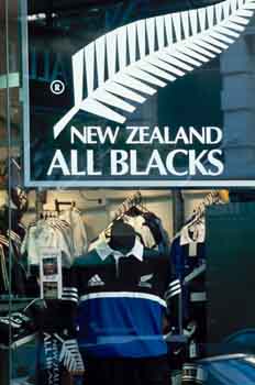 Tienda de deportes, escaparate (Nueva Zelanda)