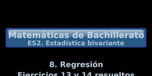 ES2. 8 Regresión. Ejercicios 13 y 14 resueltos