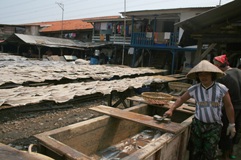 Secado en el suelo, Jakarta