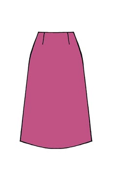 Falda evasée sin cinturilla