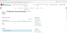 Configuración de perfil de profesor en el aula virtual