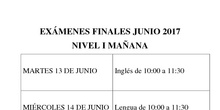 Horario de los exámenes de Secundaria Presencial Junio 2017