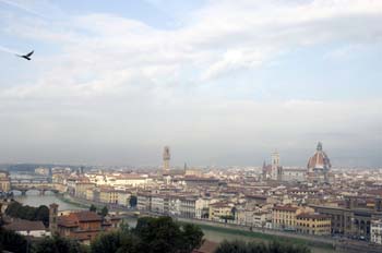 Panorámica del curso del Arno, Florencia