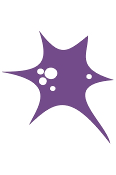 Globo violeta explotando