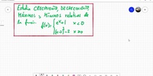 (3) Crecimiento-Decrecimiento-MÁX-MíN de una función