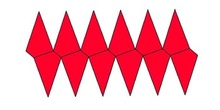 Desarrollo de un trapezoedro hexagonal