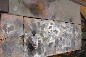 Banco soldadura oxiacetilenica (ladrillos refractarios).