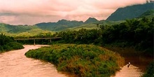 Isla interior en el rio Mekong, Laos