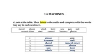 Machines - answer key worksheet 1