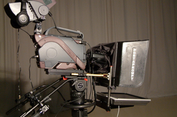 Cámara de estudio con prompter