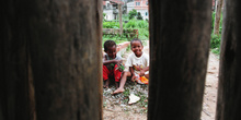 Niños jugando, favelas de Sao Paulo, Brasil