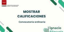 Mostrar calificaciones (Convocatoria ordinaria)