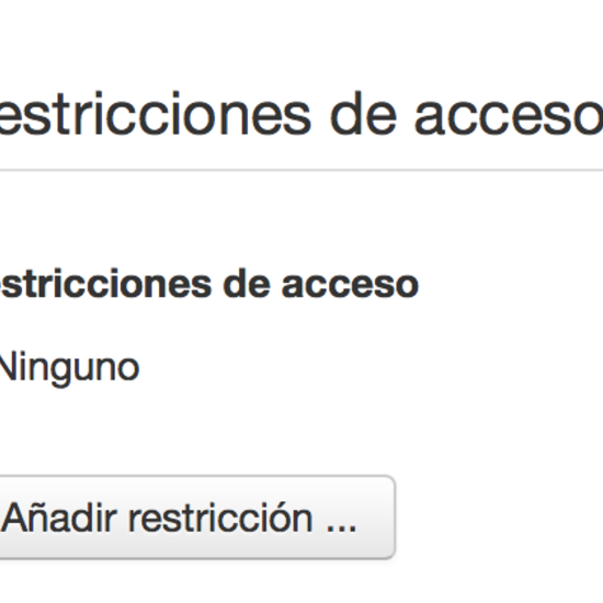 Restricciones de Acceso - Moodle