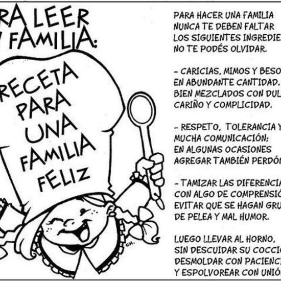 RECETA PARA UNA FAMILIA FELIZ