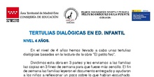 TERTULIAS LITERARIAS DIALÓGICAS EN ED. INF