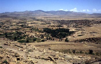 Paisaje en el norte de la provincia de Sanaa, Yemen