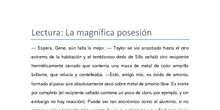 Lectura: la magnífica posesión
