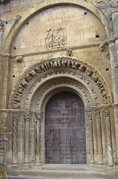 Portada sur de Santa María, Uncastillo, Zaragoza