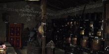 Utensilios de hogar en el museo Sherpa de Namche