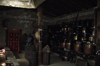 Utensilios de hogar en el museo Sherpa de Namche